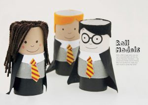 Harry Potter y amigos de rollos wc