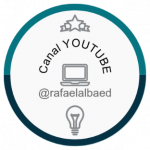 Logo del club de código. Insignia que representa un portátil con el texto "Canal YOUTUBE y el identificador del creador @rafaelalbaed.